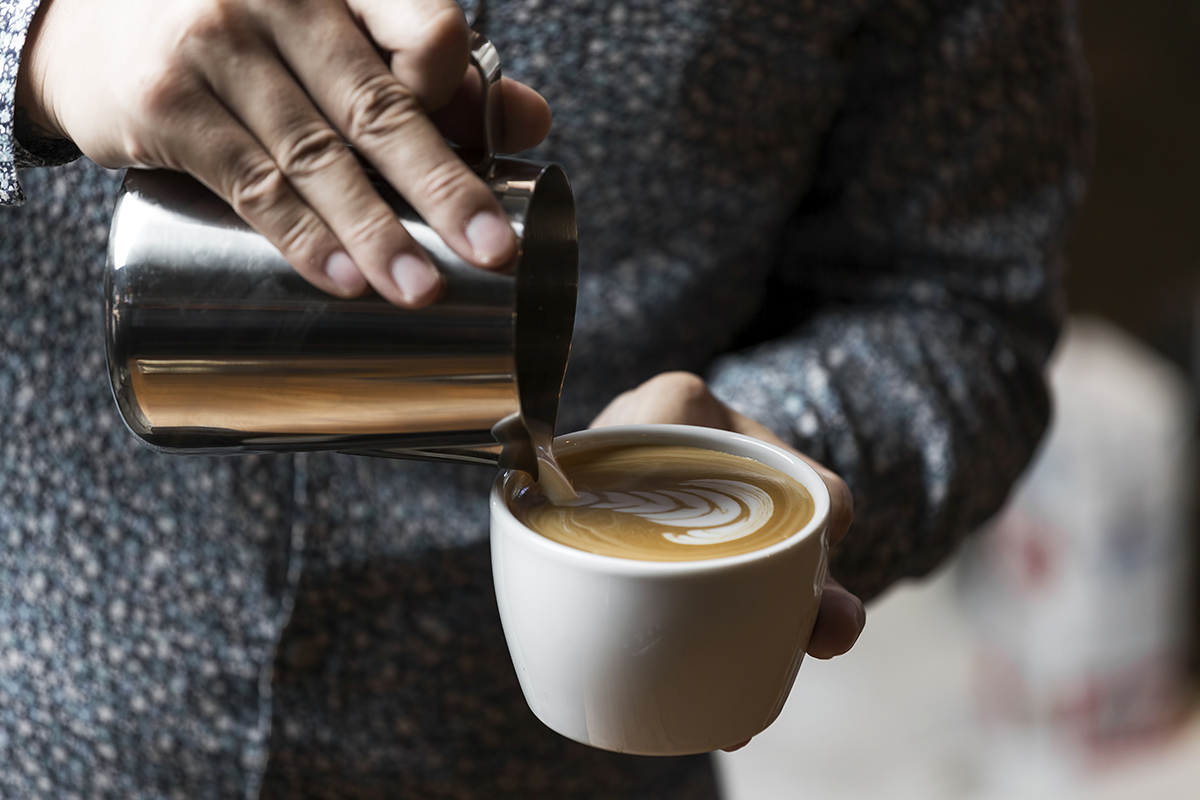 Hidenori Izaki showed his latte art-making skills that earned him the title of World Barista Champion in 2014