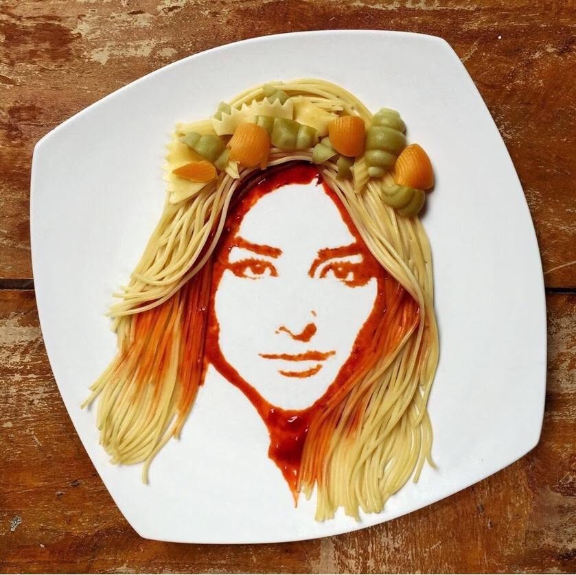 One of Andre Manguba's food portraits is of celebrity Liza Soberano