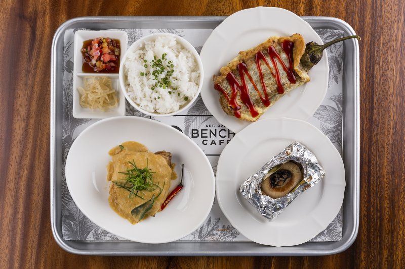 A sample of Bench Café's Filipino lunch meal