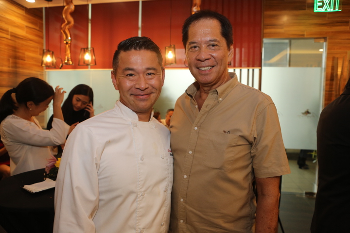 Chef Kensuke Sakai with Sandy Daza