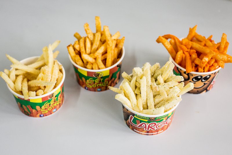 The extent of Potato Corner's innovations though are seen in their flavors