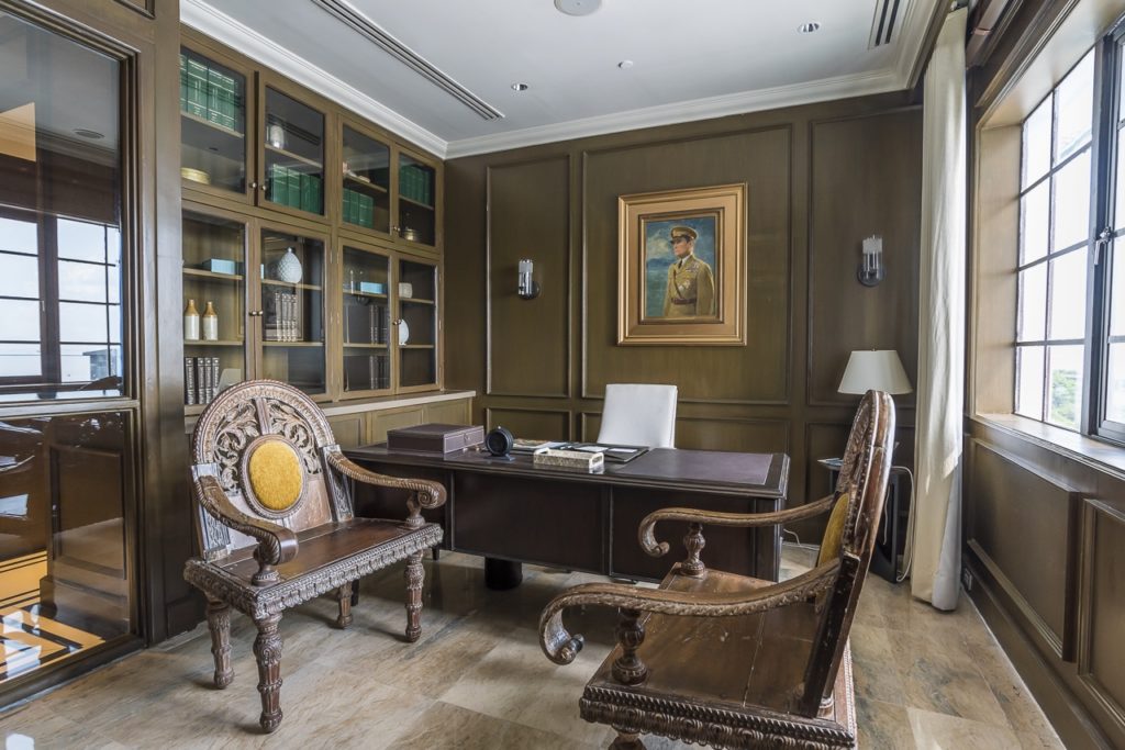 Inside the Manila Hotel's MacArthur Suite is this office, which is furnished with some pieces (like the chairs) that General MacArthur used himself during his stay