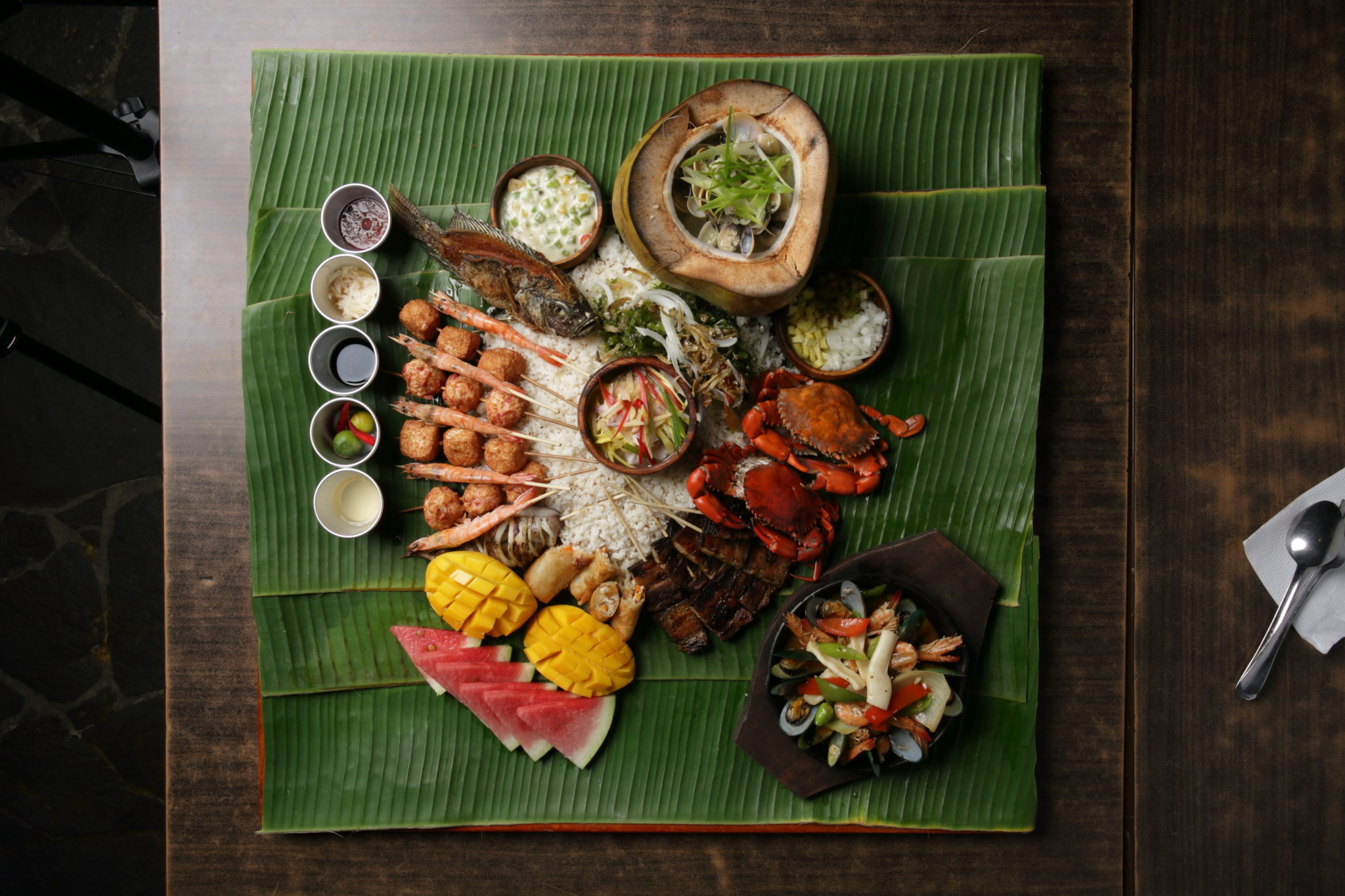 Boodle feasts are central to Seafood Island's unique selling point