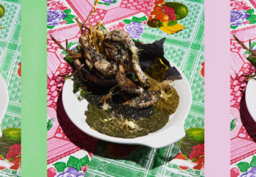 Piyanggang manok is a Tausug specialty where the chicken is marinated in a curry paste made from burnt coconut
