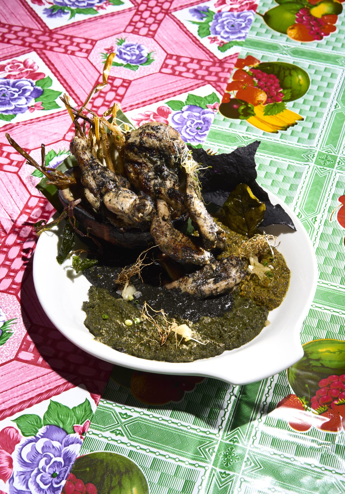 Piyanggang manok is a Tausug specialty where the chicken is marinated in a curry paste made from burnt coconut