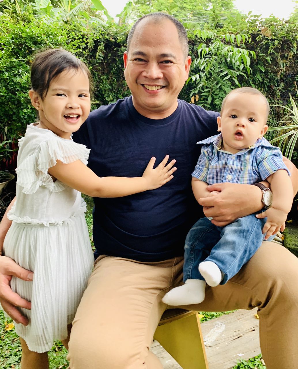 Chef dads: Kit Carpio and his children Brie and Pio