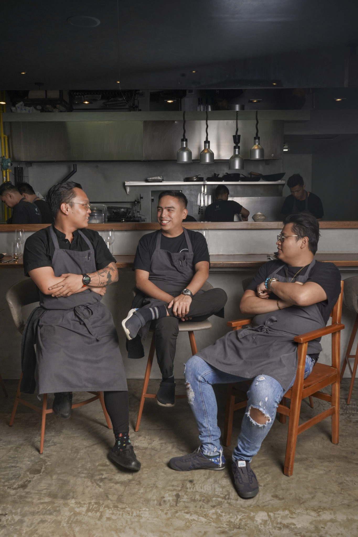 "It won't work if one person is missing... we're like a tripod," Kevin Navoa says about his work relationship with Hapag co-owners and chefs Kevin Villarica and Thirdy Dolatre