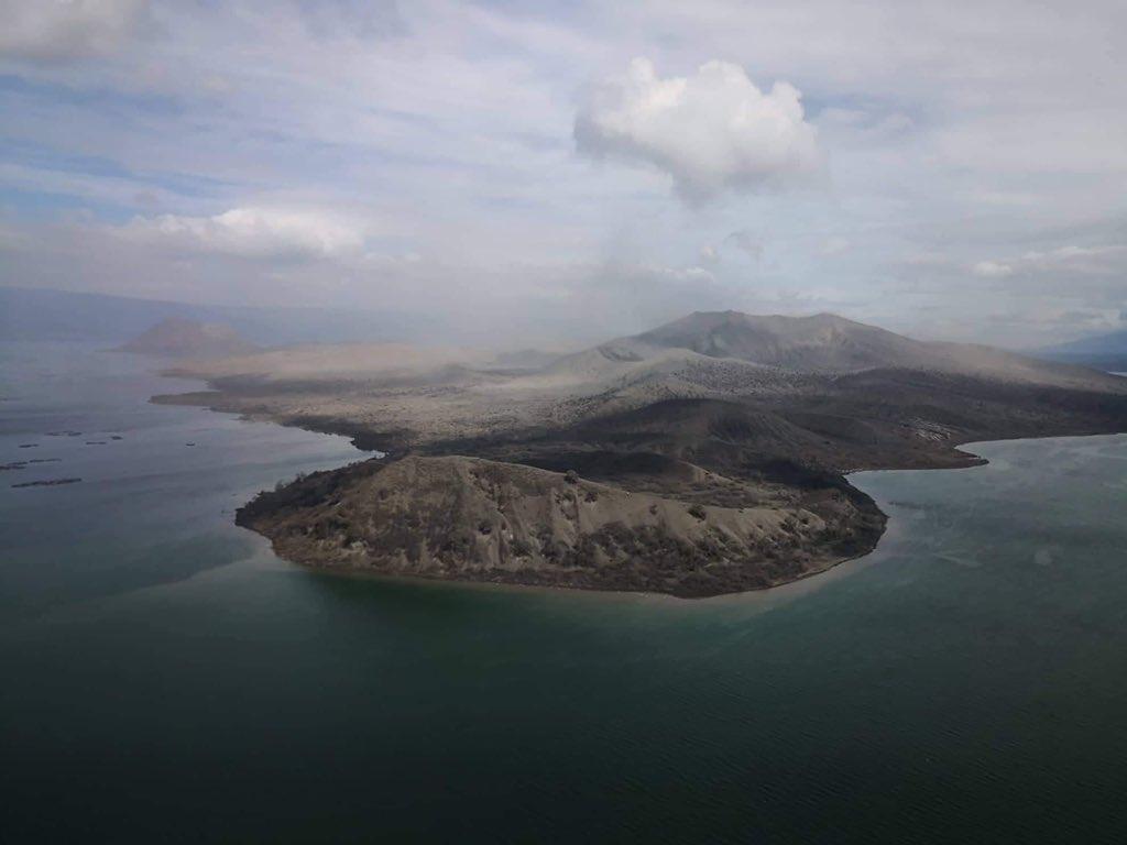 The crater laker of Mount Taal has already dried up due to volcanic activity underground