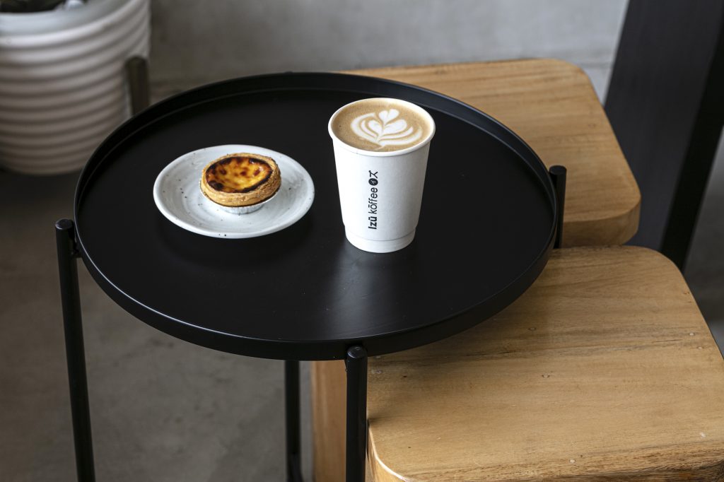 Enjoy your coffee with Izu Koffee’s selection of pastries such as this Portugese Egg Tart