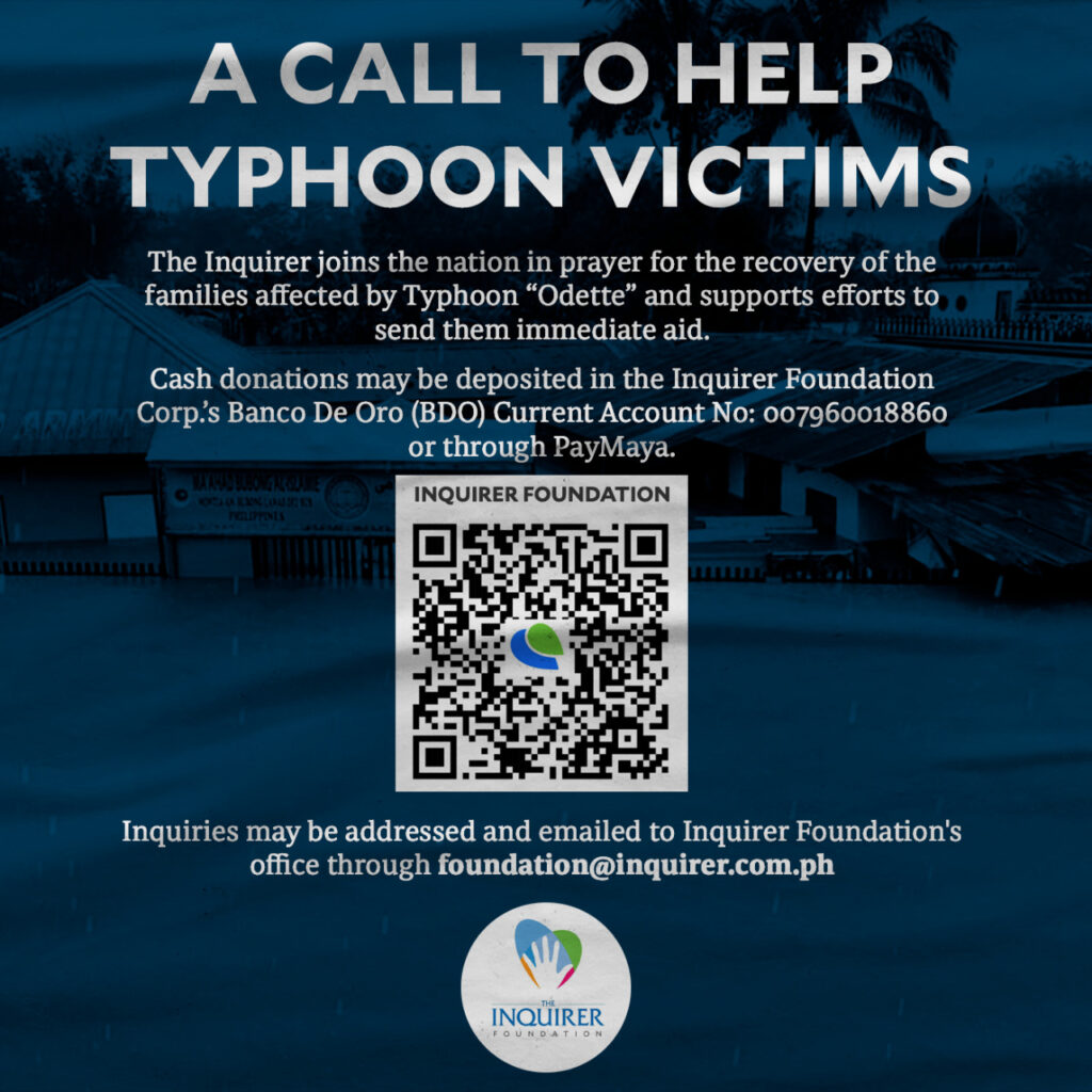 A call to help typhoon victims