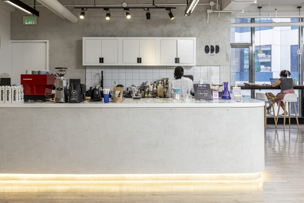 Odd Cafe has the feel of being minimalist without actually being minimalistic