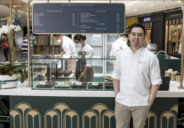 Ely Salar of Patisserie Le Choux-Colat in front of his physical store