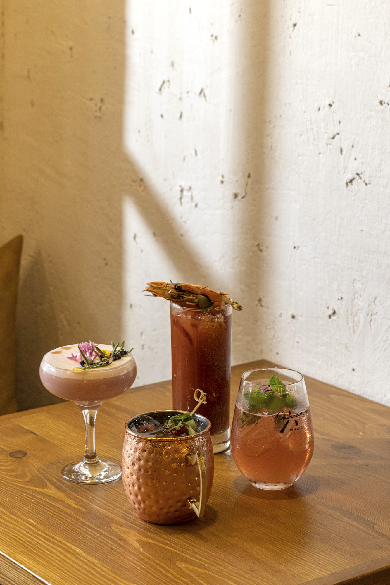 Some of their signature cocktails, which includes Sakura (gin, strawberry, hibiscus)