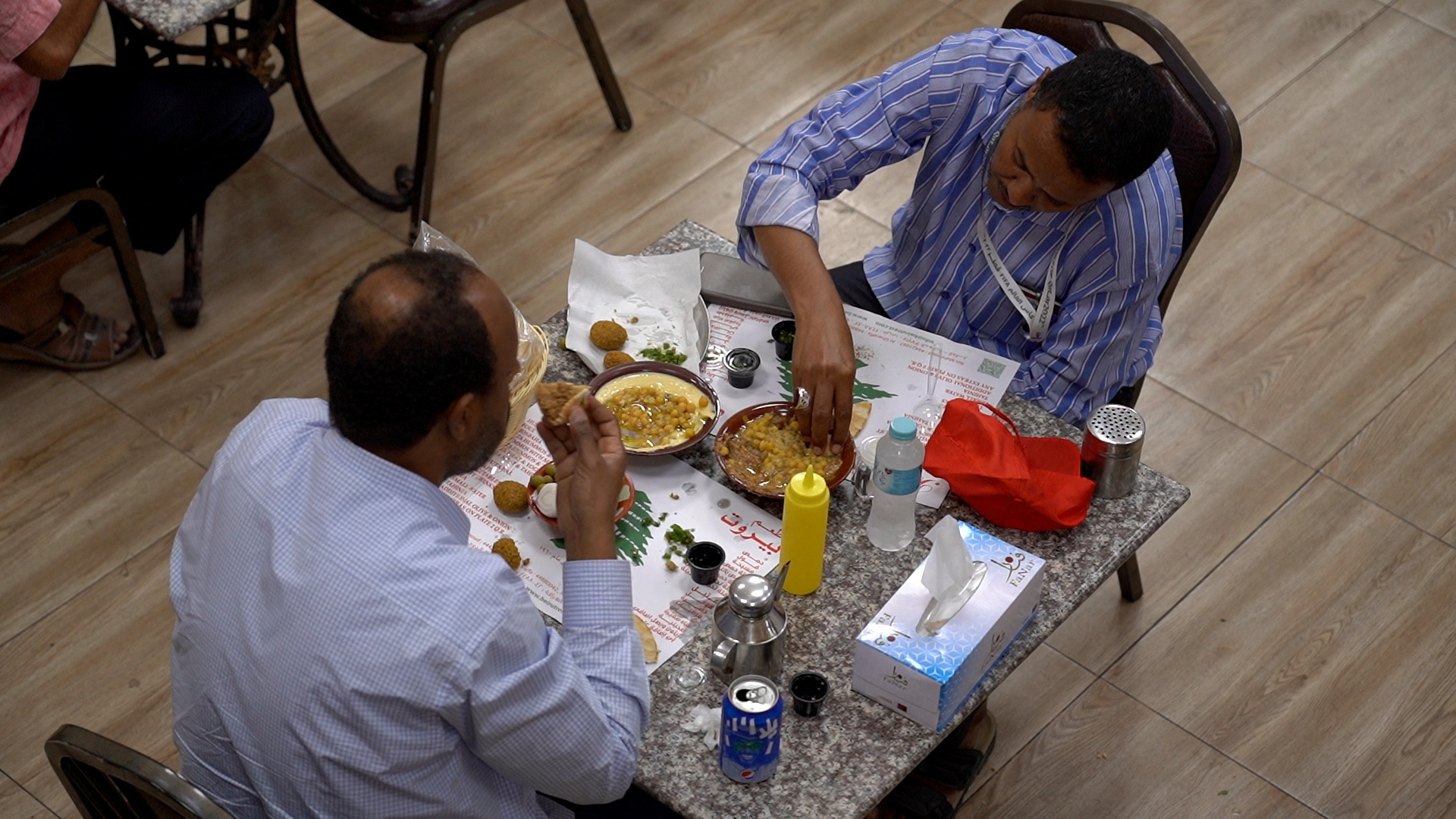 People eat at restaurant Beirut, as FIFA World Cup Qatar 2022 takes place, in Doha, Qatar November 22, 2022