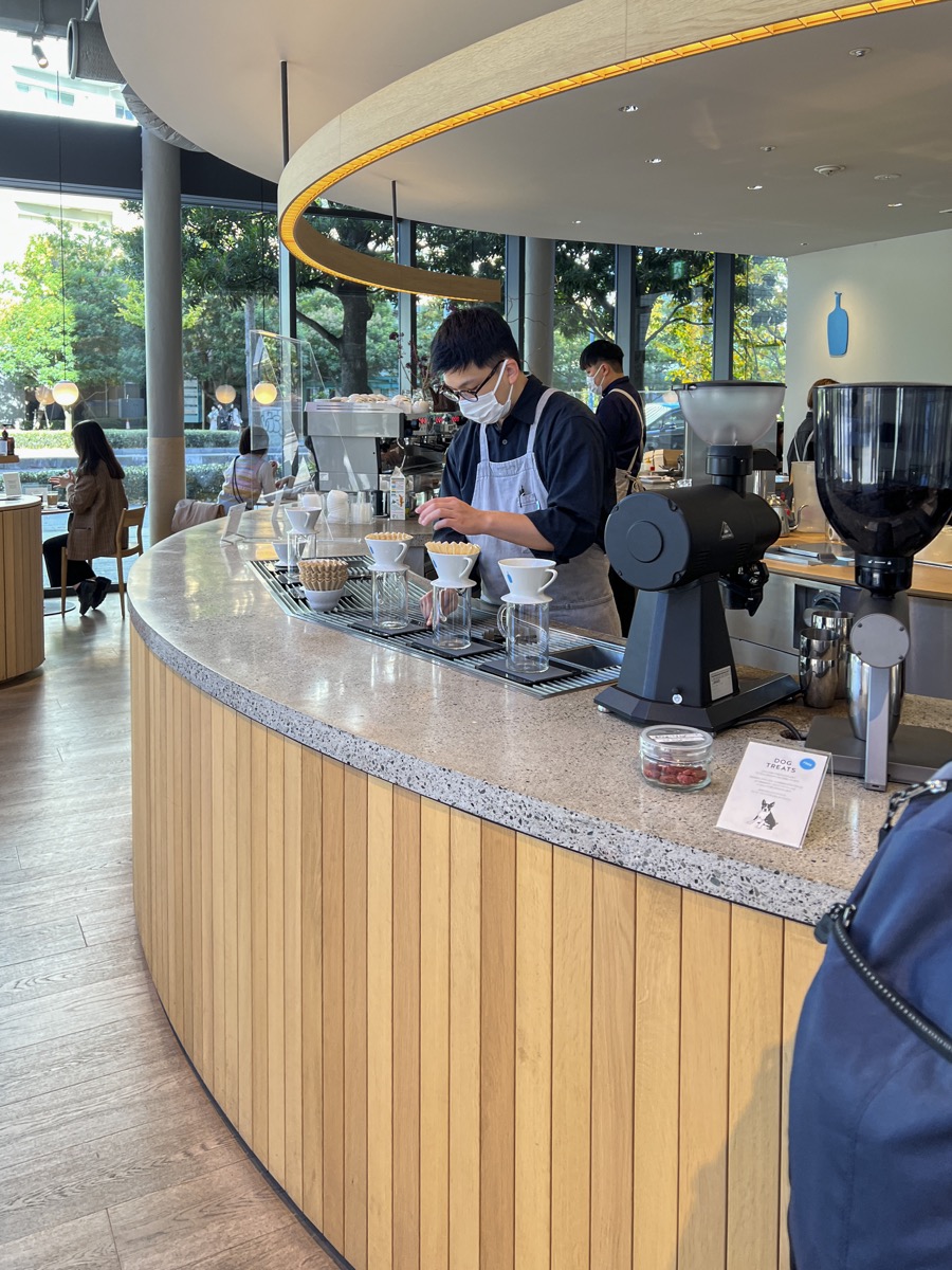 Blue Bottle Coffee Minato Mirai is designed by Keiji Ashizawa and Norm Architects