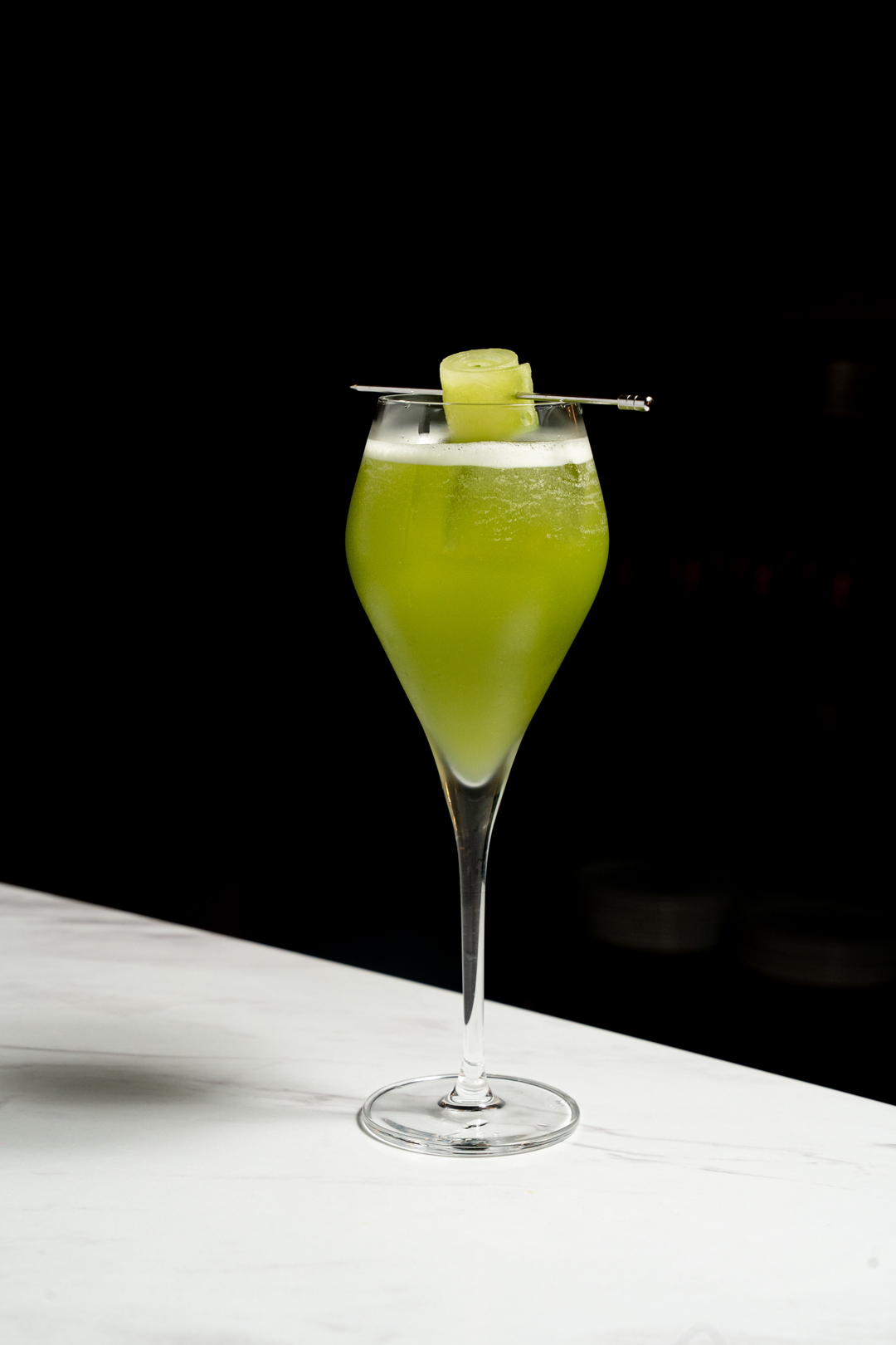 Cucumber salad: Cucumber, lemon, makrut lime, and Tanqueray gin