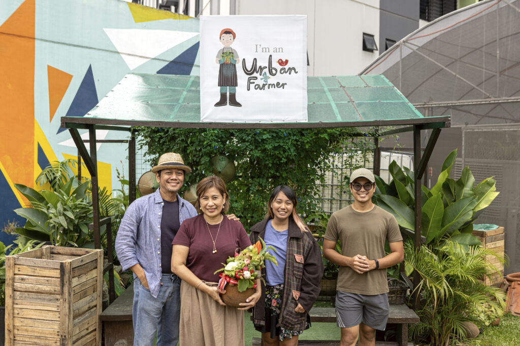 The Urban Farmers team: Louie Gutierrez, his wife Maye Araneta-Gutierrez, Marian Pacunana, and Francesco Lucas