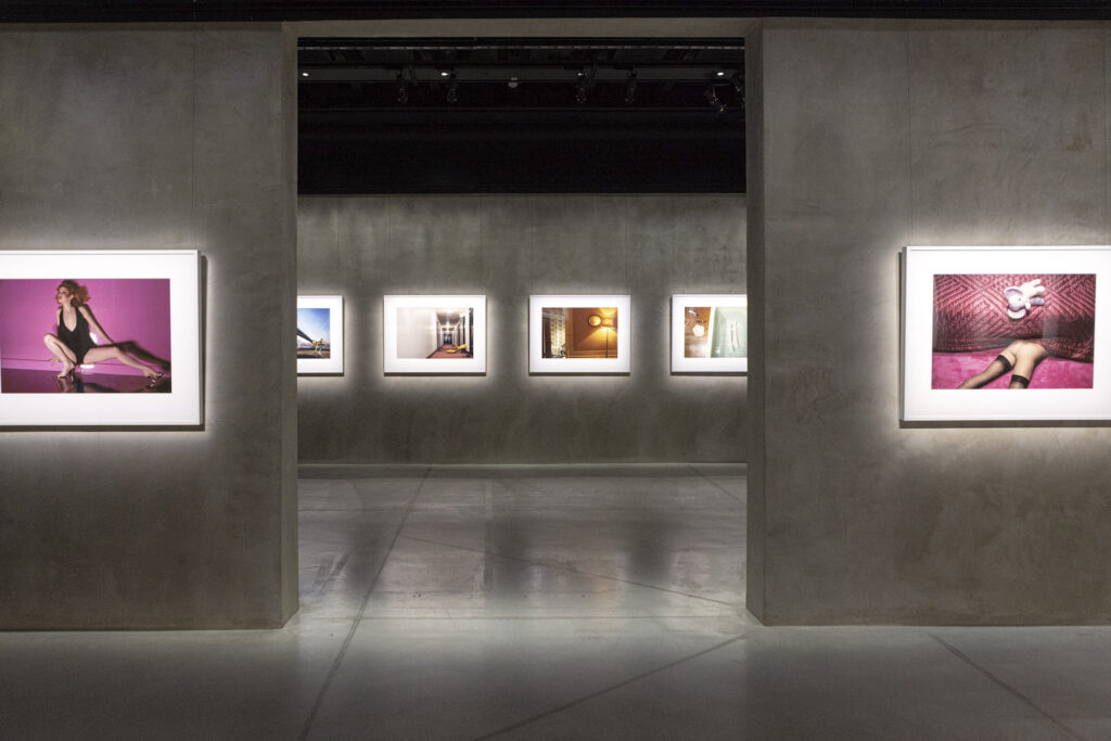 A photo exhibit by French photographer Guy Bourdin at Armani/Silos in Milan