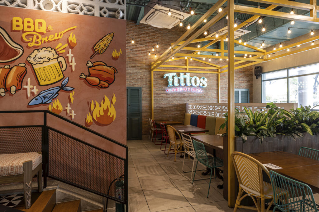 The design at Tittos moves at different paces with the eclectic style choices