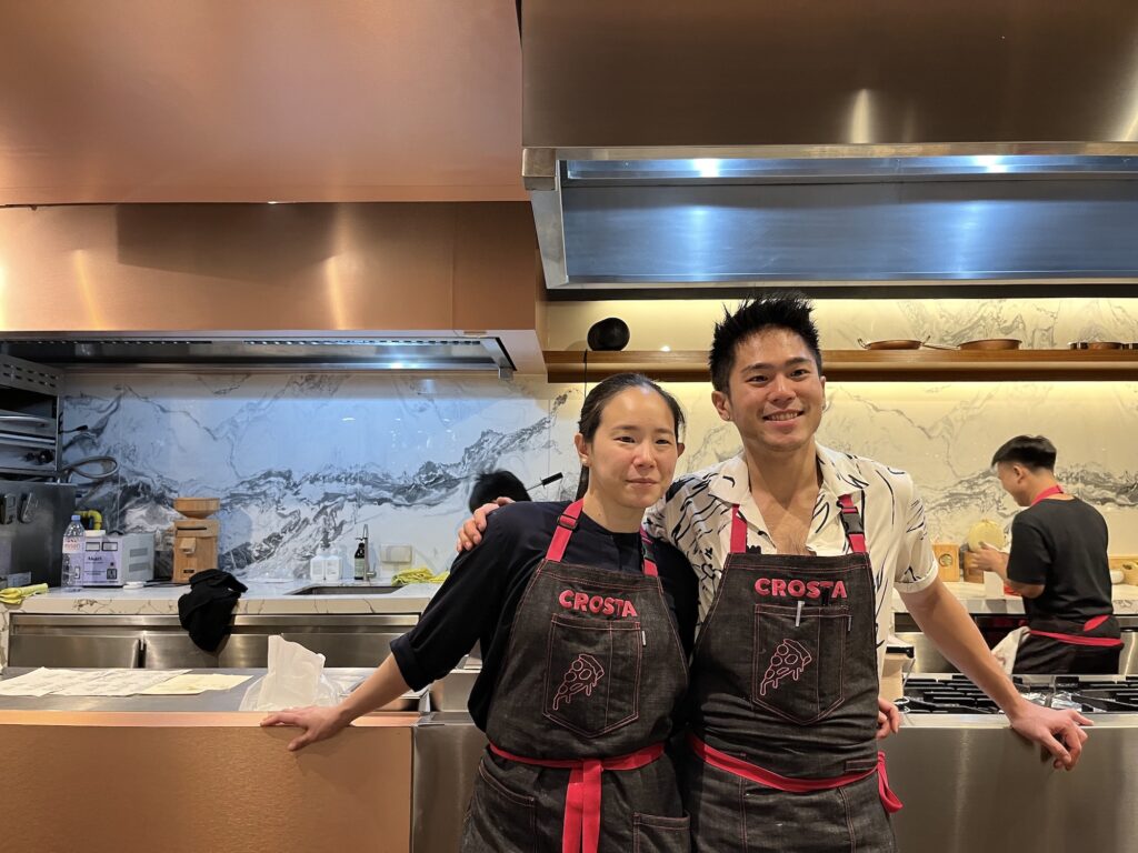 Yuichi Ito with sister Naomi at the Crosta pizza omakase experience event
