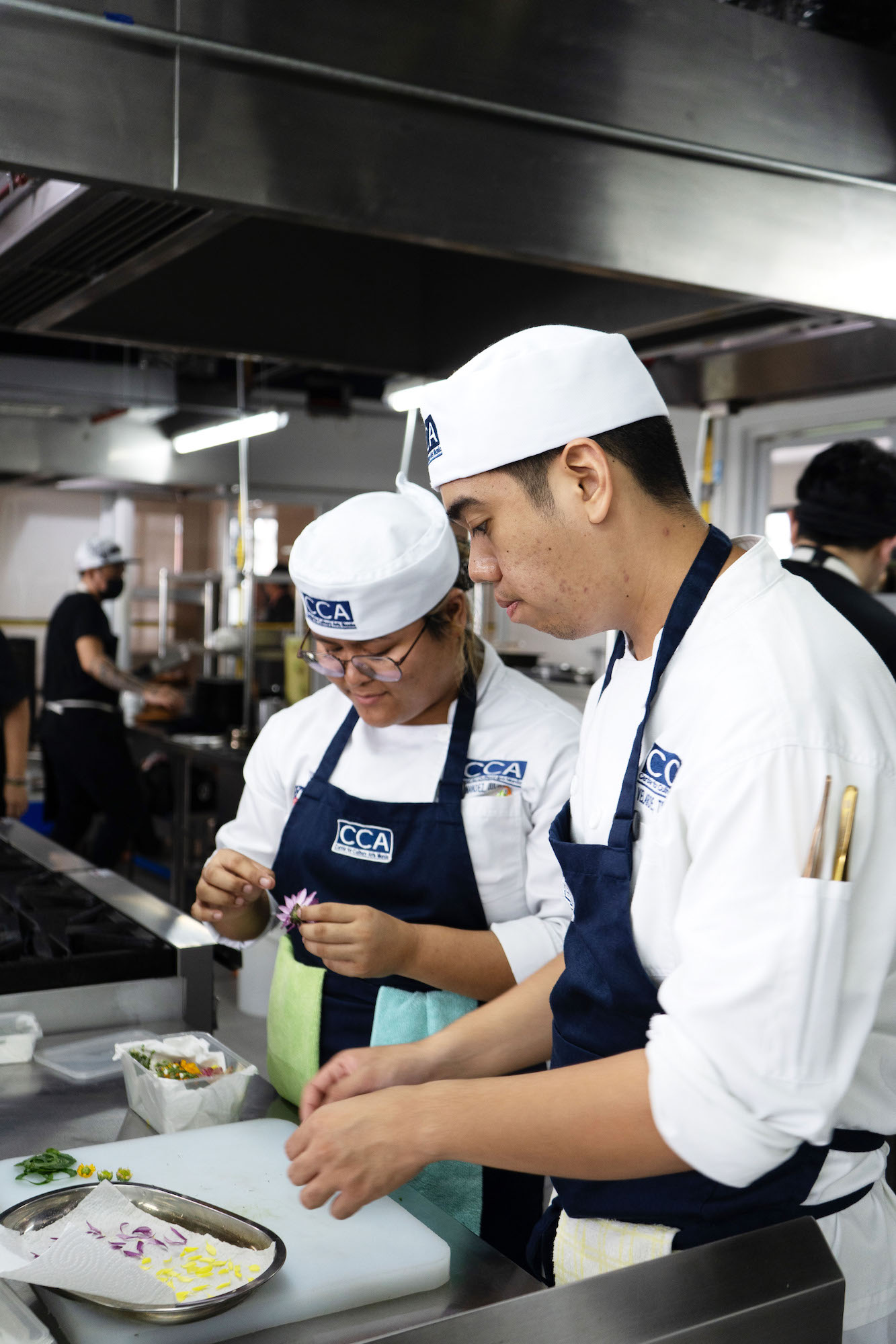 F&B briefs: CCA Manila students during class in the grand kitchen
