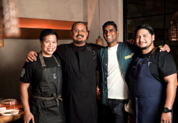 From left: Chef LG Han of Labyrinth (SG), Chef Jordy Navarra of TOYO Eatery (PH), Vijay Mudaliar Head Bartender _ Co-owner of Native (SG), Chef Stephan Duhesme of Metiz (PH)