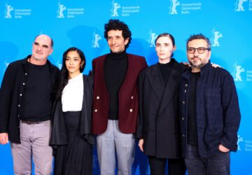Producer Ramiro Ruiz, cast members Raul Briones Carmona, Rooney Mara, Anna Diaz and director and screenplay writer Alonso Ruizpalacios attend a photocall to promote the movie "La Cocina" at the 74th Berlinale International Film Festival in Berlin, Germany, February 16, 2024. REUTERS/Nadja Wohlleben