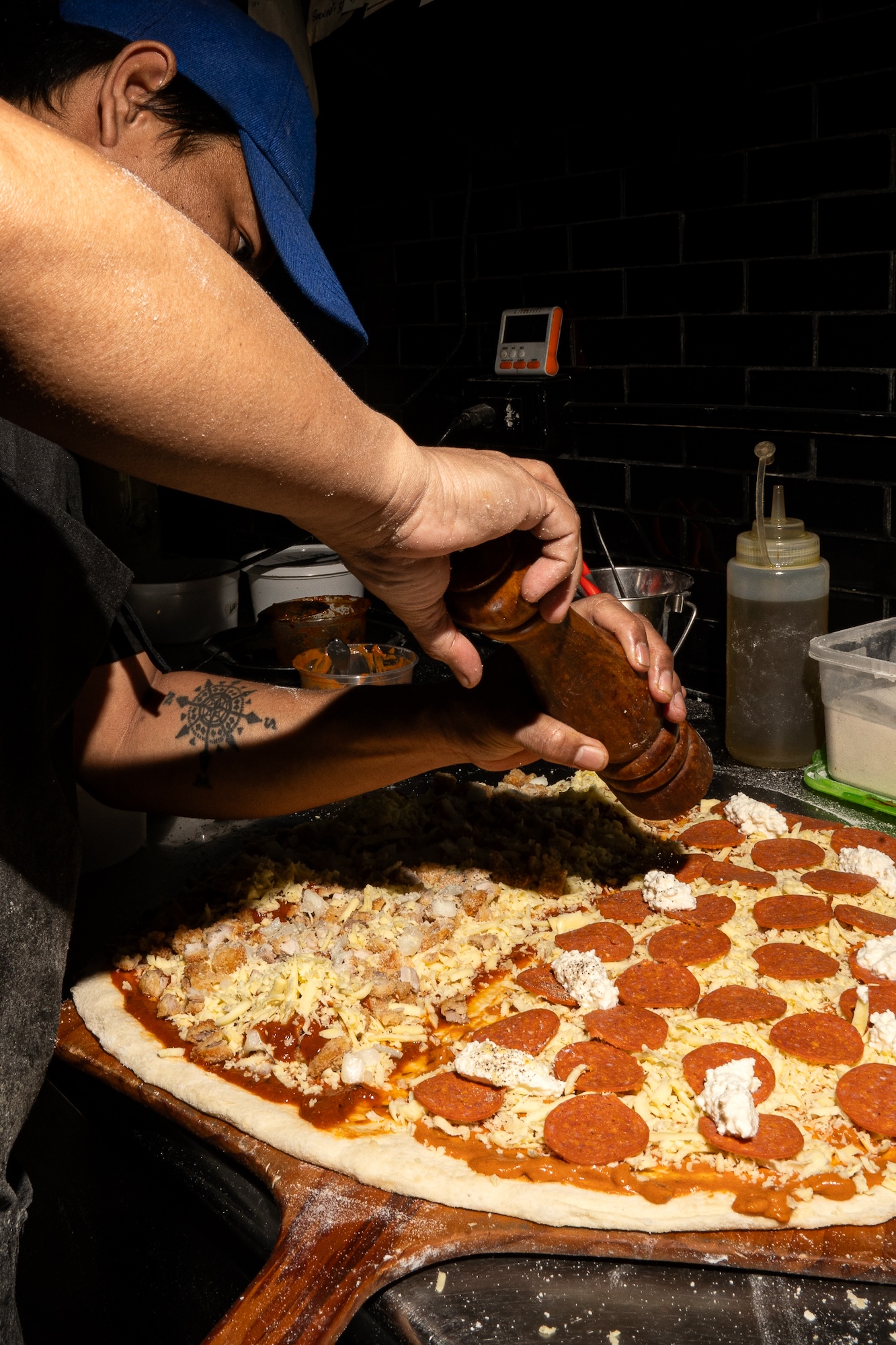 The straightforward process of making pizza