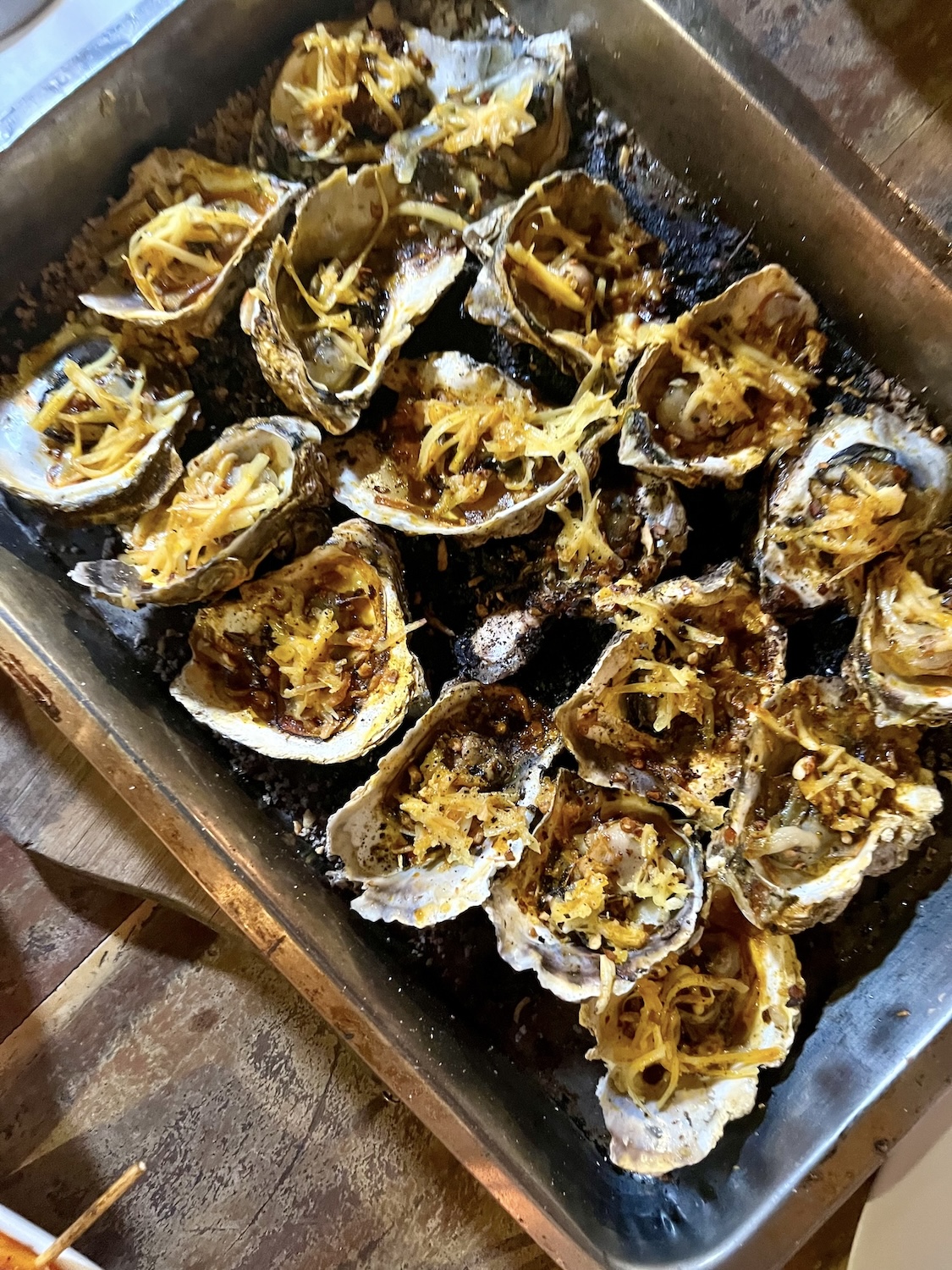 Iloilo City's 8 Villa Beach's grilled and baked oysters