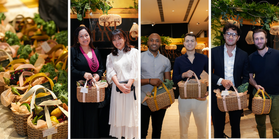 Guests received produce baskets from Rural Rising Philippines