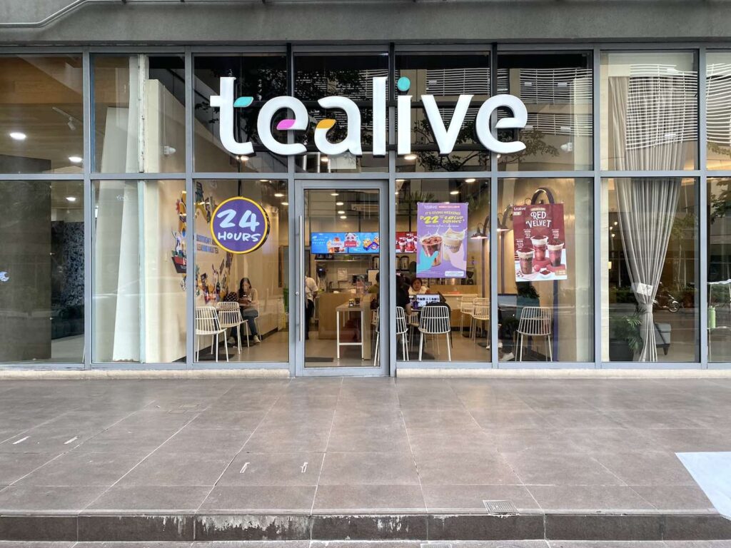 Tealive's 50th store in the Philippines at Park West, Bonifacio Global City